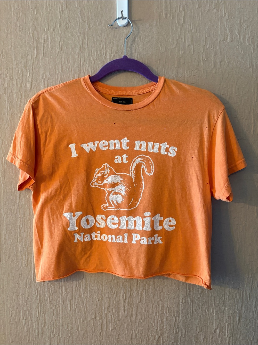 RETROBRAND Yosemite 'I Went Nuts' Orange Reptile Tee XS
